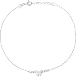 925 Sterling Silver Designer Sleek Butterfly Chain Rhodium Plated Anklet (Single) | Gift for Women & Girls | With Certificate of Authenticity & 925 Hallmark-7