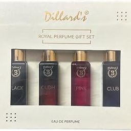 Dillard's Royal Perfume Gift Set, 4 Fragrances Collection - Black, Pink, Club, Oudh, 20 ml Each-image-21
