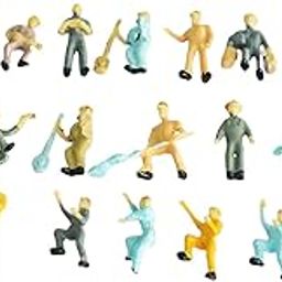 Meadawgs® 25 Pieces HO Scale Miniature Model Railroad Worker Figures Toys Street Scene|Diecast & Toy Vehicles|Figures|25 Pieces 1:87 Scale Railroad Worker People Figures with Tools-2