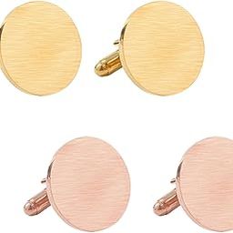 2Pcs Men Cufflinks Wedding Shirt Accessory Wedding Business Shirt Cuff Links Gold | Mens Jewelry | Cufflinks-5