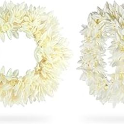 Sanas Gajra For Hair Accessories For Women Wedding Stylish 2pcs Hair Bun Accessories Hair Flower For Women Scented Mogra Gajra For Scrunchies For Artificial Hair Bun 2pcs (White)-image-17