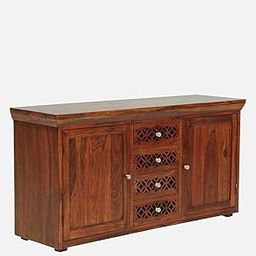 Wooden Sideboard Storage Cabinet | Cabinet Storage for Living Room | Sideboards | Bedroom | Kitchen (Honey Finish)-image-52