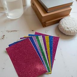Cubic Glitter Foam Sheets (Non-Gumming Mix) | Sparkling Craft Foam for DIY, School Projects & Decorations | Flexible & Easy-to-Cut Craft Material-image-23