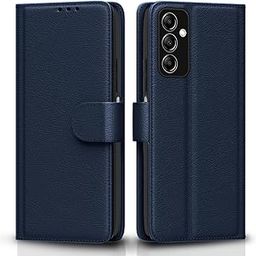 Pikkme Samsung Galaxy M13 4G Flip Case Leather Finish | Inside TPU with Card Pockets | Wallet Stand and Shock Proof | Magnetic Closing | Complete Protection Flip Cover (Blue)-23
