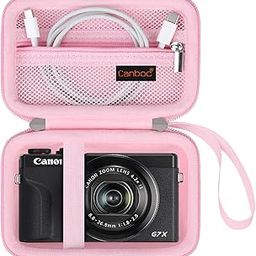 Canboc Camera Case for Canon PowerShot G7 X Mark II/ G7X Mark III Digital 4K Vlogging Camera, Pink, For Canon Powershot G7 X Mark Ii/ G7x Mark Iii Digital Camera-image-62
