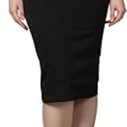 Women's Black Stretch Pencil Skirt | Knee-Length | Formal Office Skirt with Elastic Waistband & Side Zip | Bodycon Fit for Work, Business | Casual Wear-image-43