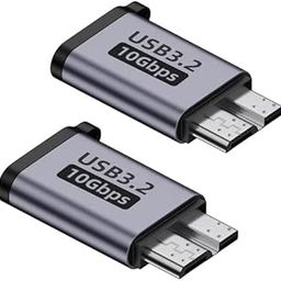 TECPHILE USB C to Micro B OTG Adapter, Type C Converter, 10Gbps Micro B to USB 3.2 C Female to Male Connector for External Hard SSD Drive, Tablet, Camera, Phone, Laptop-17