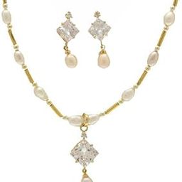 Sri Jagdamba Pearls Elysian Pearl Pendant Set For Women & Girls | Gifts To Women/Wife/Sister | Valentine Gifts for Girlfriend | Hyderabadi Freshwater Pearls With Certificate of Authenticity-image-46
