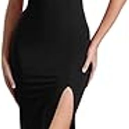 Women Bodycon Dress with high Slit on The Front-image-53