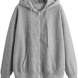 being wanted Mens Cotton Full Sleeves Zipper Hoodie Sweatshirt (Grey, XL)-picture-48