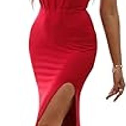 Bodycon Backless Dress for Women with Slit on The Front-image-85