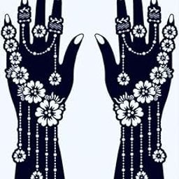 Temporary Mehndi Tattoo mehandi stickers for full hand Combo Pack Mehandi Stencils for Women, Girls And Kids, Easy To Use In Just 4 Steps I Pack of 2 I Mehndi stencils Model No - 17-picture-35