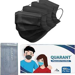 Meltblown - Dual SMMS Fabric 4 Ply Anti Pollution Disposable Face Mask with Nose Pin, Mask Extender and Reusable Travel Pouch and Mask Extender (Pack of 100) for Unisex-19