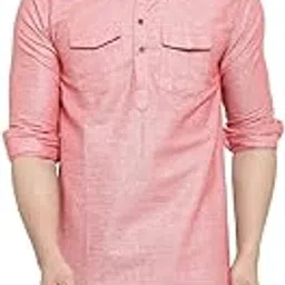 enchanted drapes Gajri Cotton Men's Pathani Kurta(XS to 7XL)-picture-2