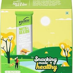 RiteBite 4g Protein Bar, Nuts & Seeds | With Flax Seeds, Pumpkin Seeds | 0 Added Sugar, No Cholesterol & Trans Fat Energy Bar, 35g (Pack of 12)-picture-17