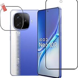 Ayra 11D Tempered glass with Back Camera lens protector Compatible with Iqoo Neo 10R 5G (Combo pack 2 in 1)-2