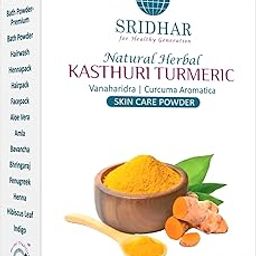 SRIDHAR NATURAL HERBAL AROMATIC TURMERIC | ALL HAIR & SKIN TYPE | ALL AGE GROUP | UNISEX | IMPROVES COMPLEXION | DE-TANS | 200 GRAM | RS.275/- ONLY-53
