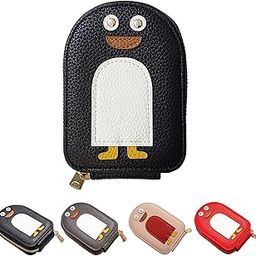 Cute Penguins PU Credit Card Coin Wallet, Portable Penguin Card Holders Mini Thin Wallet Multi-Slots Credit Cards Bag 1PC (Multicolor)-image-34