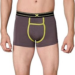 X-Rizz Solid Tencel Micro Modal Elastane Solid Trunks for Men with Ultra Soft Waistband, 24/7 Active Fresh & Sweat-Wicking Properties (Castel Roack Grey - M)-18