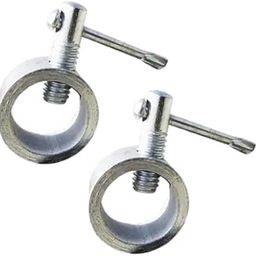 Metal Barbell Clamps, 25mm Gym Bar Lock, Set of 2, Silver-16