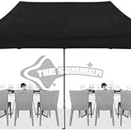 The Summer 20x10 feet /3x6 M (Semi Premium 35 Kg) Portable Folding Canopy Tent, Multipurpose Outdoor Gazebo Tent (Black)-image-83