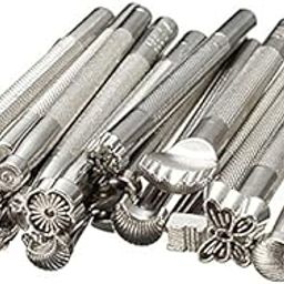 20pcs DIY Leather Working Saddle Making Tools Set Carving Craft Stamps-9