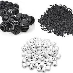 Aquarium Filter Media, 250G Ceramic Rings, 250G Activated Carbon + 25 Pcs Bio Balls and Bio Media Aquarium Sponge Filter for Fish Tank.-7