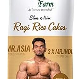 Ambrosia Organic Farm Ragi Rice Cakes, No Fat, No Cholesterol, Gluten Free, Lightly Salted| Tteokbokki the Korean Brown breadsticks|Try With Crunchy Peanut Butter| Gym Edition| 150gm (Pack of 1)-image-94