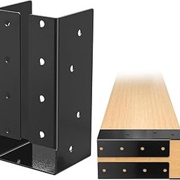 Concealed Joist Hanger , Outdoor Concealed-Flange Joist Bracket with Screws, Q235B Steel Powder Coated Concealed Mount Light Joist Hangers for Beam, Swing, Handrail, Fence (4PCS, 4X8)-image-33