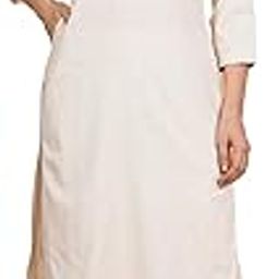 Women's Solid Straight Kurta Set with Pant - Stylish V-Neck Kurta Design - Cotton Kurtas for Women - 3/4 Sleeve, Knee-Length, Formal Fusion Wear-picture-46