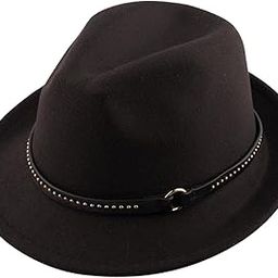 The Tie Hub Vintage Solid Black Fedora Hat – Classic Wool Felt Hat for Men-image-14