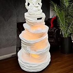 Swarnhouse 4 Feet Spiral Ganesha/Buddha Water Fountain, Decorative Garden Fountain with LED Lights (Spiral 2)-image-64