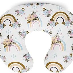 Zoliva Baby Feeding Pillow with Detachable Cover Breast Feeding & Nursing Pillow Newborn, Infant Support for Baby and Mom Cradle 0-24 Months Breastfeeding Bottle(Zebra) (Rainbow - White)-image-90