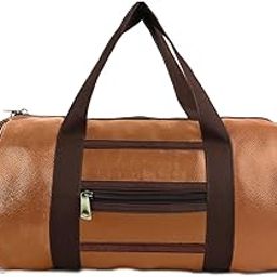 20L Leather Gym Duffle Bag for Men & Women | Adjustable Shoulder Gym Bag | Unisex Gym Bag | Duffle Bag for Gym, Sports, Training, Workout & Fitness Bag (Tan)-image-15