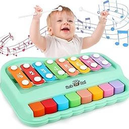 Uncle Owl 2 in 1 Piano for Kids Baby Toys Xylophone Toy for Toddlers 2+ Year Old | 8 Multicolored Key Keyboard Xylophone Piano for Kids| Preschool Educational Musical Learning Instruments-8