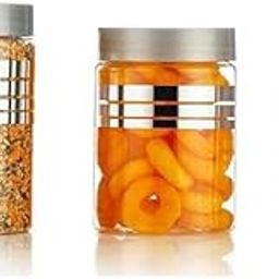 SR 3-Piece Storage Container Set with 3 Free Spoons Unbreakable Plastic 1200Ml, 650Ml & 250Ml Storage Organiser Containers, Kitchen Accessories Items for Home Pack of 3, Clear-image-97