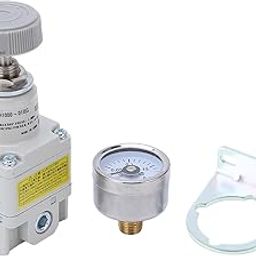 Compressed Air Regulator, Miniature Air Pressure Regulator with Gauge Accurate Pressure Reducing, Valve SMC Type, Embedded Gauge, Bracket-picture-22