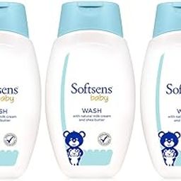 Softsens Baby TEAR FREE Baby Wash with natural milk cream & shea butter (200ml x Pack of 3)-image-73