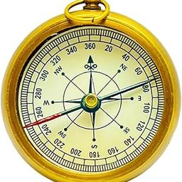 Vintage Brass Pocket Compass – Classic Handheld Navigation Tool with Directional Dial for Outdoor Hiking, Camping & Gift Use-picture-27
