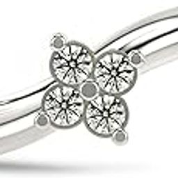 Sterling Silver & Certified Lab Grown Diamond 0.06cts | Ring For Women/Girls | Stylish & Elegant | VGR0414-image-92