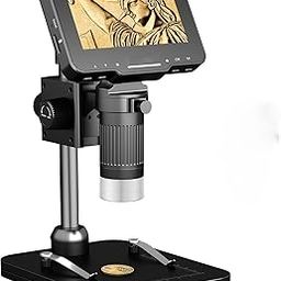 ETZIN 4.3" LCD Digital Microscope for Adults Kids, Coin Microscope 50X - 1000X Magnification with IPS Screen, 8 LED Lights, PC View, USB Microscope for Windows/MacOS, Black (EPL-1220IM)-11