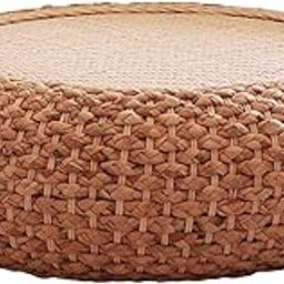 Woven Straw Cushion Tatami Floor Pillow Pouf for Office Garden Wood Color | Yard, Garden & Outdoor Living | Patio & Garden Furniture | Cushions & Pads-image-29
