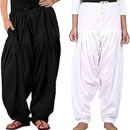 Black Combo Cotton Patiala Salwar Pants For Womens And Girls-image-6