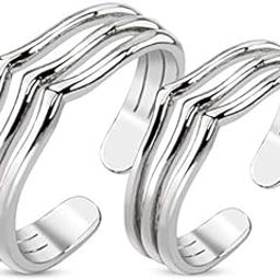 Adjustable Waves Toe Ring for Women and Girls (TR0002) 1 Pair-image-90