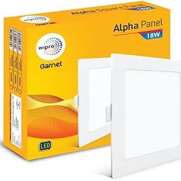 wipro Polycarbonate Garnet 18W Square LED Alpha Panel | Warm White Light (2700K) | Recessed Down Light for False Ceiling | Cutout - 159X159Mm | Pack of 1-7