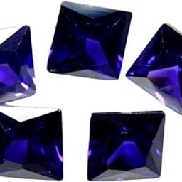 Created Blue Cubic Zircon at Wholesale Rate (Rs 7.5/Carat) Fine Quality Princess Shape ???? Loose Gemstone for Reselling Astrologers Jewellers Crystal Healing Astrological-image-33