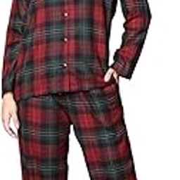 Dark Red Checkered Flannel Night Suit-picture-5