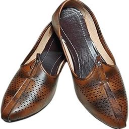 AZORA Ventura Men's Ethnic Mojari Premium Handmade Traditional Footwear Laser Cuts-image-93