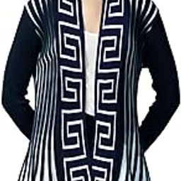 Women's Knitted Stretchable Cardigan Front-Open Full Sleeve Winter Long Shrug Jacket (ONE Size FIT to 32-38 INCH Bust)-picture-2
