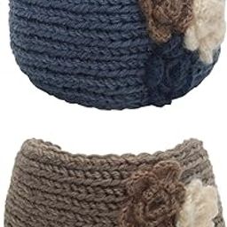 Women Pack Of 2 Knitted Chill Wrap Headband,Assorted-image-1